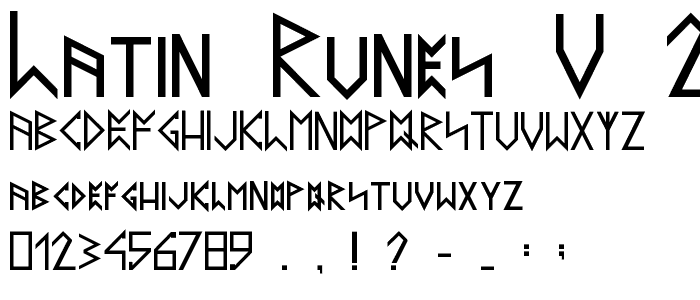 Latin Runes v_2_0 Regular font